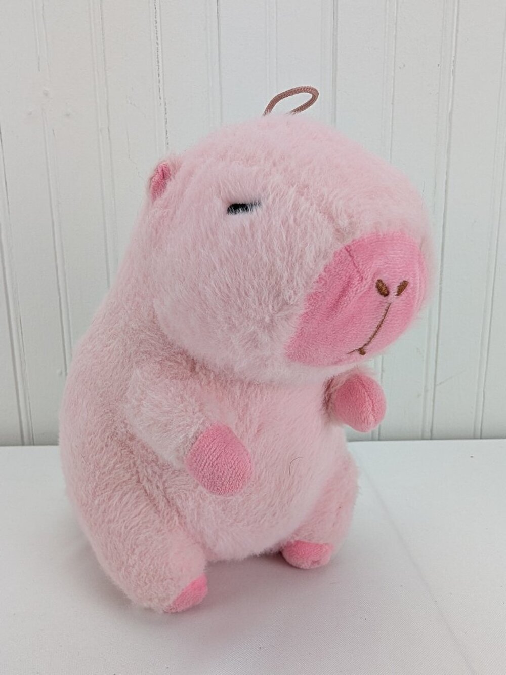 Fun & Fun Toys Pink Capybara Plush 9" Stuffed Animal Security Toy Hang Loop